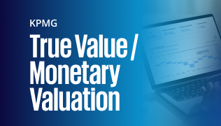Automatize a avaliação monetária de impactos ESG com auxílio da metodologia True Value da KPMG, que quantifica em valores reais os impactos socio-ambientais.